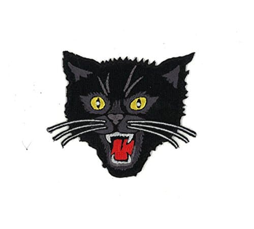 Angry Black Cat Iron-on Patch (3.5")