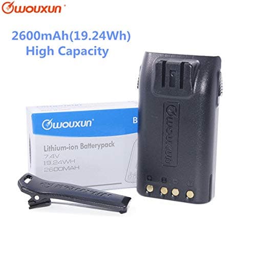 WOUXUN High Capacity Spare 7.4V 2600mAh Li-ion Battery with Belt Clip for WouXun Walkie Talkie KG-UVD1P KG-UV6D KG-699 KG-689 Two Way Radio