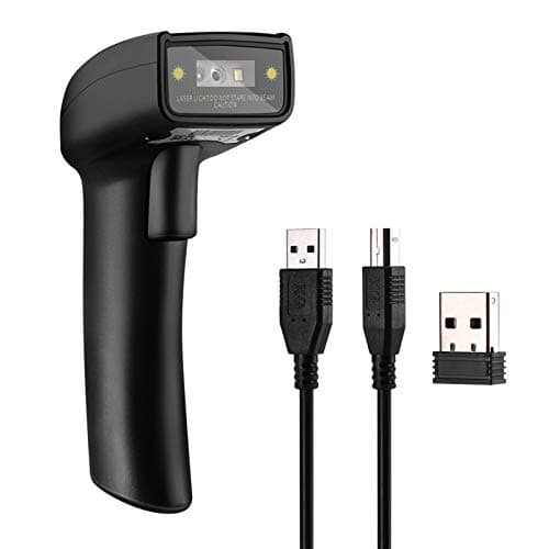 Eyoyo Wireless 2D Barcode Scanner, 2-in-1 Wireless and Wired 1D 2D QR Bar Codes Reader Handheld Image Scanner Datamatrix PDF417 Code for Screen Scanning Work with Windows, Mac, PC