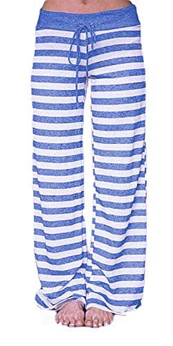 Artfish Women's Stretch Pajama Lounge Pants Striped Sleepwear