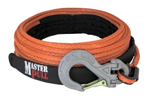 Amsteel Blue Orange 3/8" x 50' Synthetic Winch Line w/ G110 Sling Hook