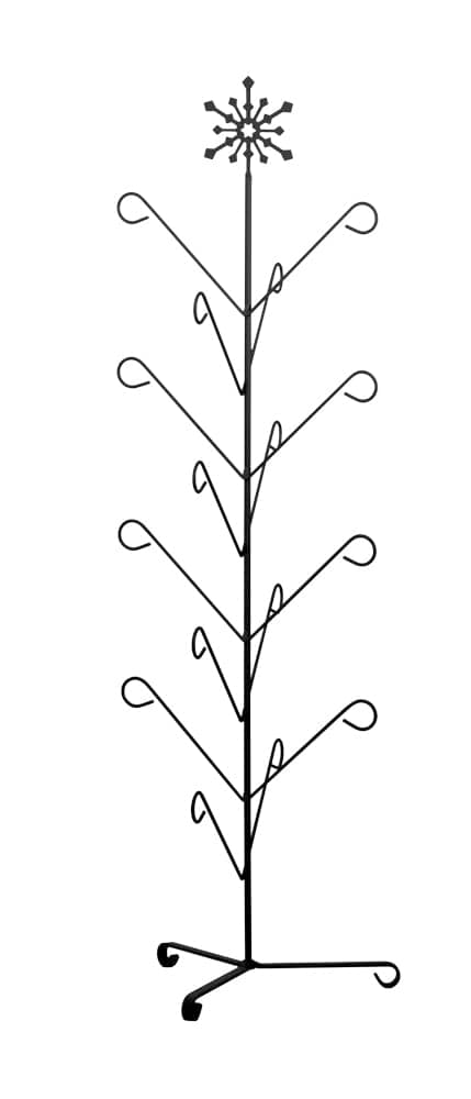 Village Wrought Iron Snowflake Top 8 Pair Mitten & Boot Dryer Stand