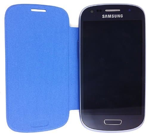Flip Cover Case for Samsung Galaxy S3 Mini - Blue