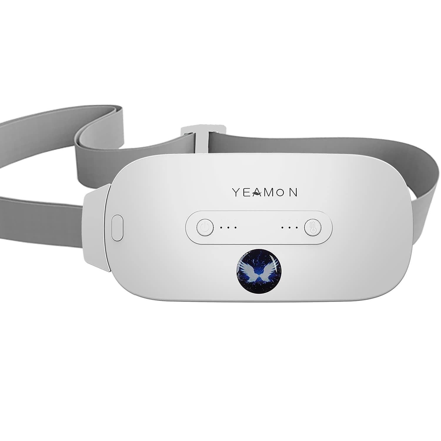 Yeamon Portable Cordless Heating Pad for Cramps, Electric Waist Belt Device, Fast with 3 Heat Levels and Massage Modes, Back or Belly Women Girl(White)