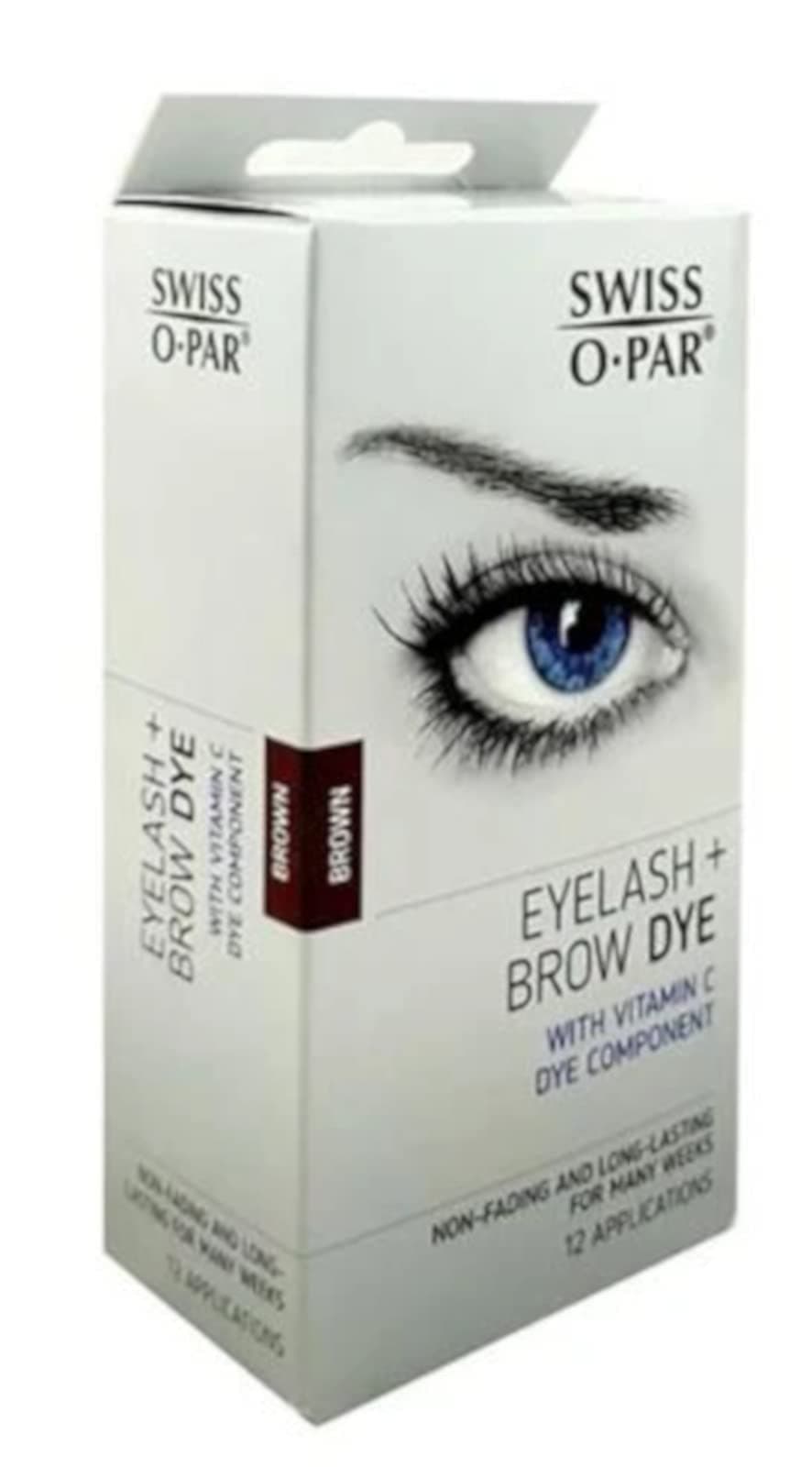 SwissoPar Swiss o Par Eyelash + Brow DYE - Brown 12 Applications