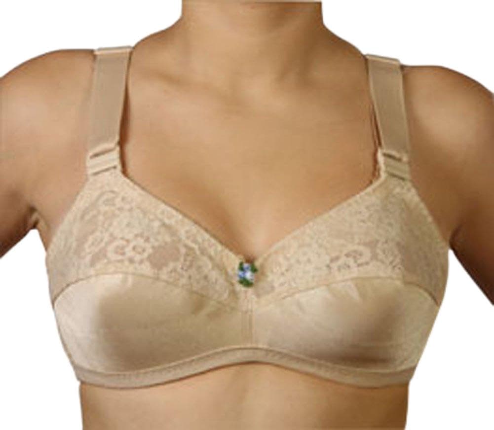 Women's Soft Cup Wire Free Nursing Bra 44JJ Beige