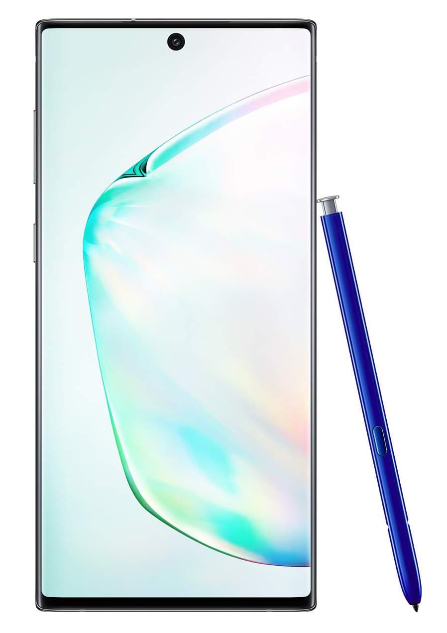 Galaxy Note 10, Aura Glow, 256GB | Note10, Factory Unlocked, Cell Phone, U.S. Warranty, Aura Glow (Silver)