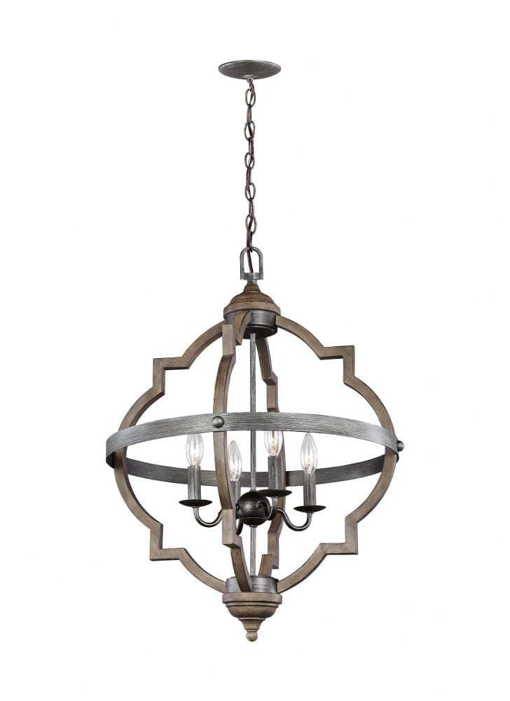 Sea Gull Lighting 5124904-846 Socorro Four Hall/Foyer Hanging Modern Light Fixture, Stardust Finish