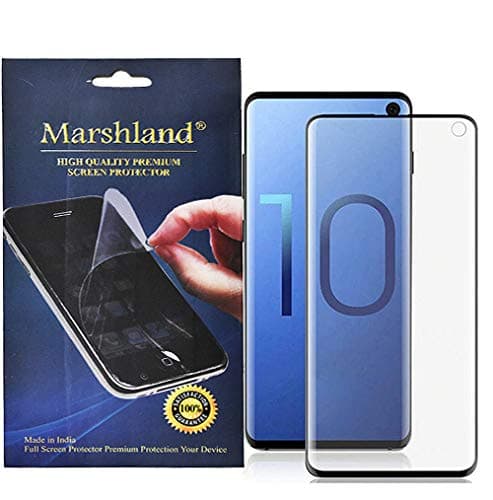 MARSHLAND 3D Front Screen Protector Flexible Bubble Free Anti Scratch Screen Guard Compatible for Galaxy s10e (Black)