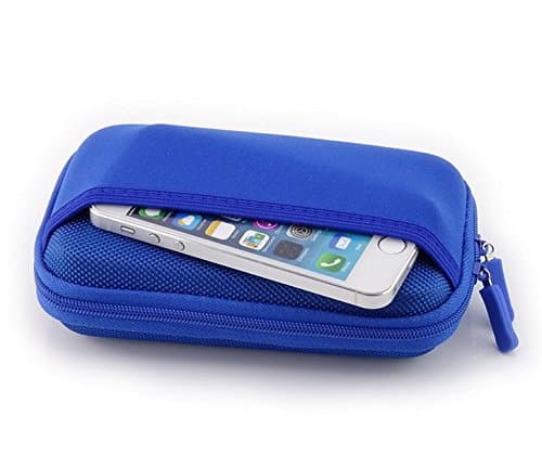 Diabetes Organizers Case Insulin Pens Glucose Meter Bag Testing Strips Kit Travel Headphone Power bank Carrying Pack for Men Women (Blue)