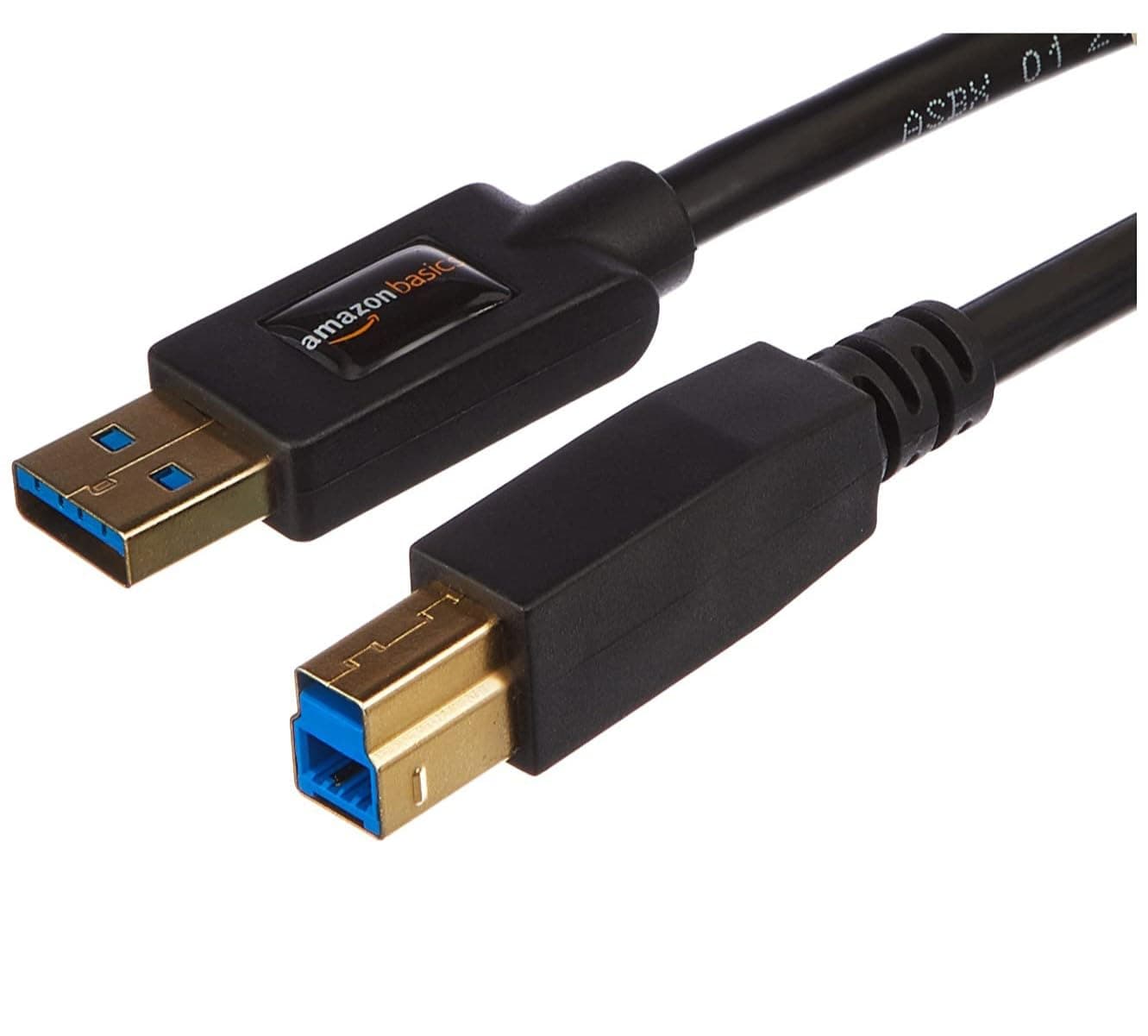 AmazonBasics USB 3.0 Cable - A-Male to B-Male Adapter Cord - 6 Feet (1.8 Meters)