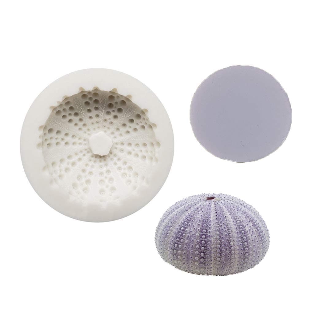 yangyang 3D Sea Urchin Shell Molds Silicone Mold Decorating Mold Icing Candy Sugar Gum Paste Moulds Cake Craft Imprint Baking Moulds Bakeware Pan