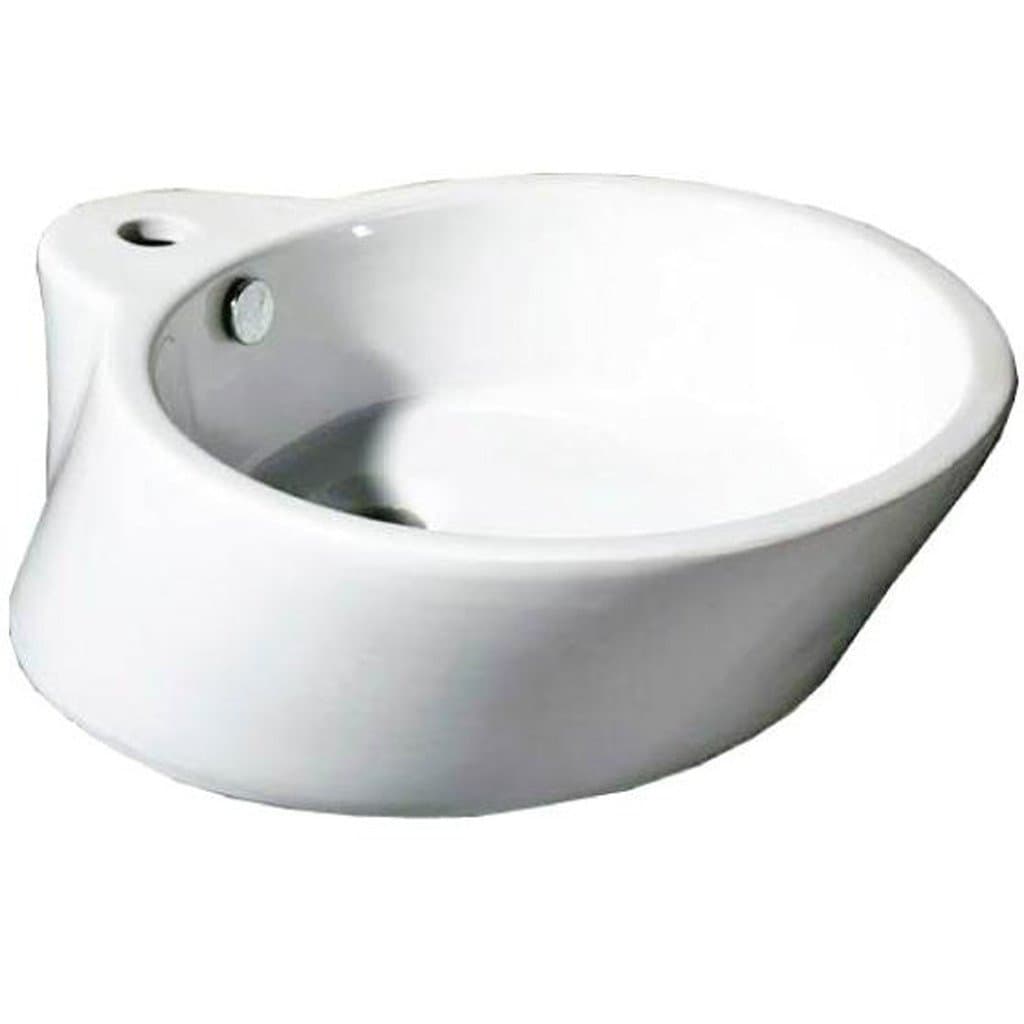LADA LD-1497 Bath Lavatory 20.47 x 17.31 x 6.69 Brabus Vessel Ceramic Sink White