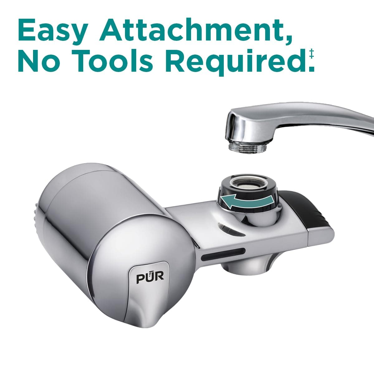 PUR PLUS Faucet Mount Water Filtration System, Chrome
