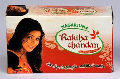 Red Sandalwood Soap - Effective for Preventing Pimples, Itching & Skin Allergies by NAGARJUNA