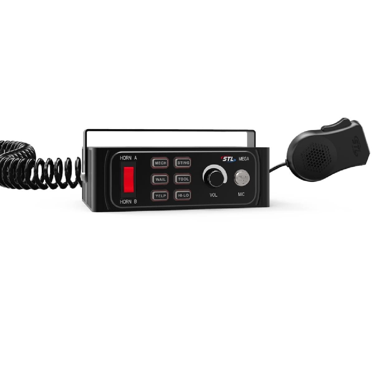 Mega 100-Watt Police Siren and Emergency Vehicle Siren System with Horn and PA Microphone