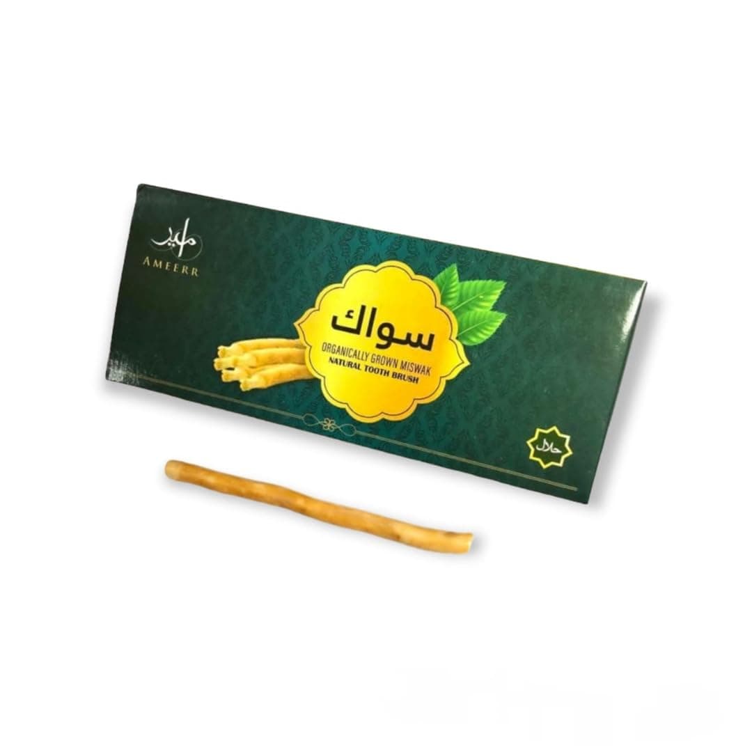Miswak Stick for Teeth Organic | Natural Toothbrush | Premium Quality Siwak Stick | Natural Chew Sticks | Single Meswak 1 Pack | African Toothbrush Stick