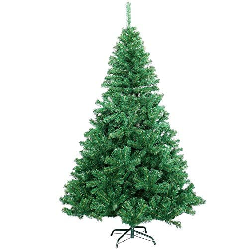 Holiday Essence 6 Foot Artificial Christmas Tree, Hinged 1000 Tips Canadian Pine Tree, Solid Metal Stand for Indoor and Outdoor Holiday Decoration