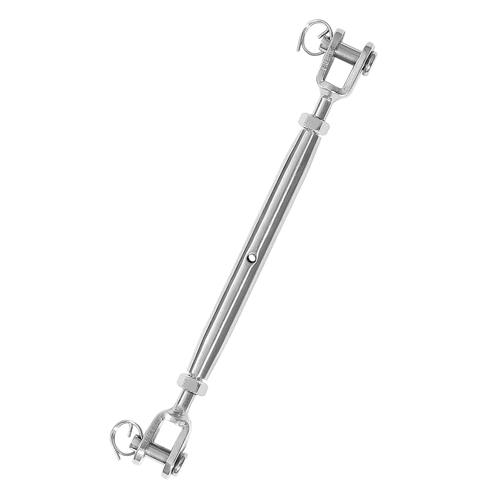 JamiikuryM6 Jaw Jaw Turnbuckle Stainless Steel Jaw and Jaw Turnbuckle, Jaw Jaw Closed Body Marine Turnbuckle Jaw, 3050lbs Working Load Limit, Durable for Wire Rope Cable