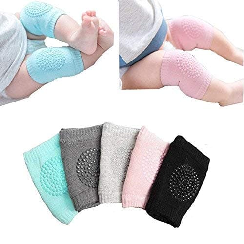 Pranav Sales, Baby Knee Pads for Crawling Toddler Knee Crawler Protectoer Cover, Elastic Anti-Slip Cotton Knee Pad Leg Warmer for Unisex Infant Boys Gilrs - Assorted Color