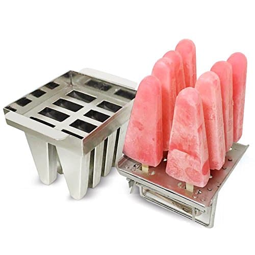 8pcs Stainless Steel Popsicle Molds Ice Lolly Ice Cream Maker Sticks Holder (C)