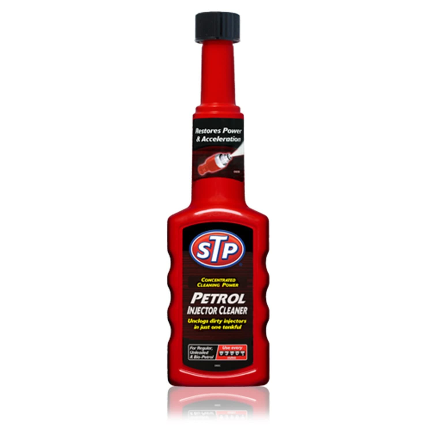 STP Petrol Injector Cleaner : Unclog Dirty injectors with just one Treatment (Helps : Restore Performance - Reduce Emissions - Save Fuel) - Pack of 1