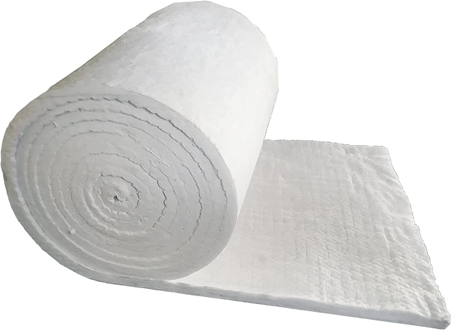 SIMOND STORE Ceramic Fiber Insulation Blanket - 1 inch x 24 inches x 150 inches, 8# Density 2400F, Fire Proof Insulation Baffle for Furnace, Forge, Kiln, Wood Stove, Fireplace, Chimney, Pizza Oven