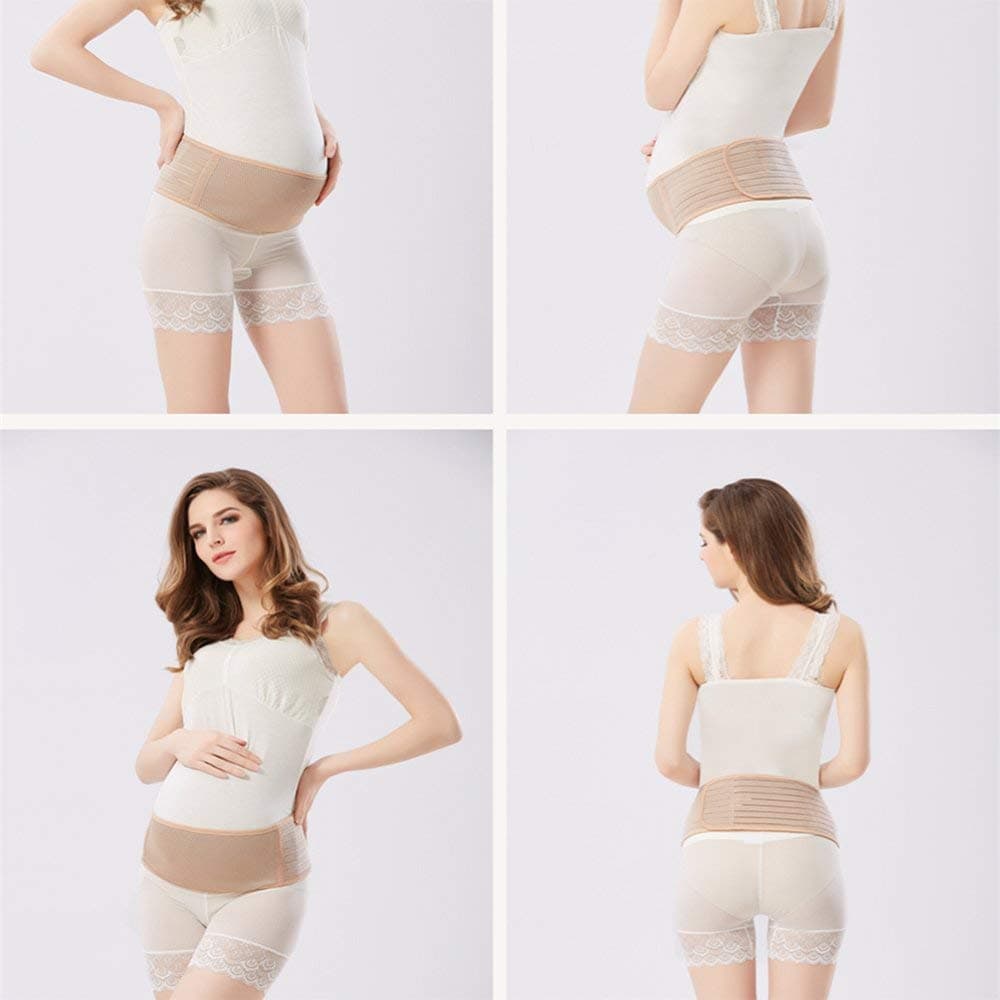 Recommended Maternity Belt - Care Breathable Abdomen Support and Pelvic Support - Comfortable Belly Band for Pregnancy - Prenatal Cradle for Baby - One Size Beige