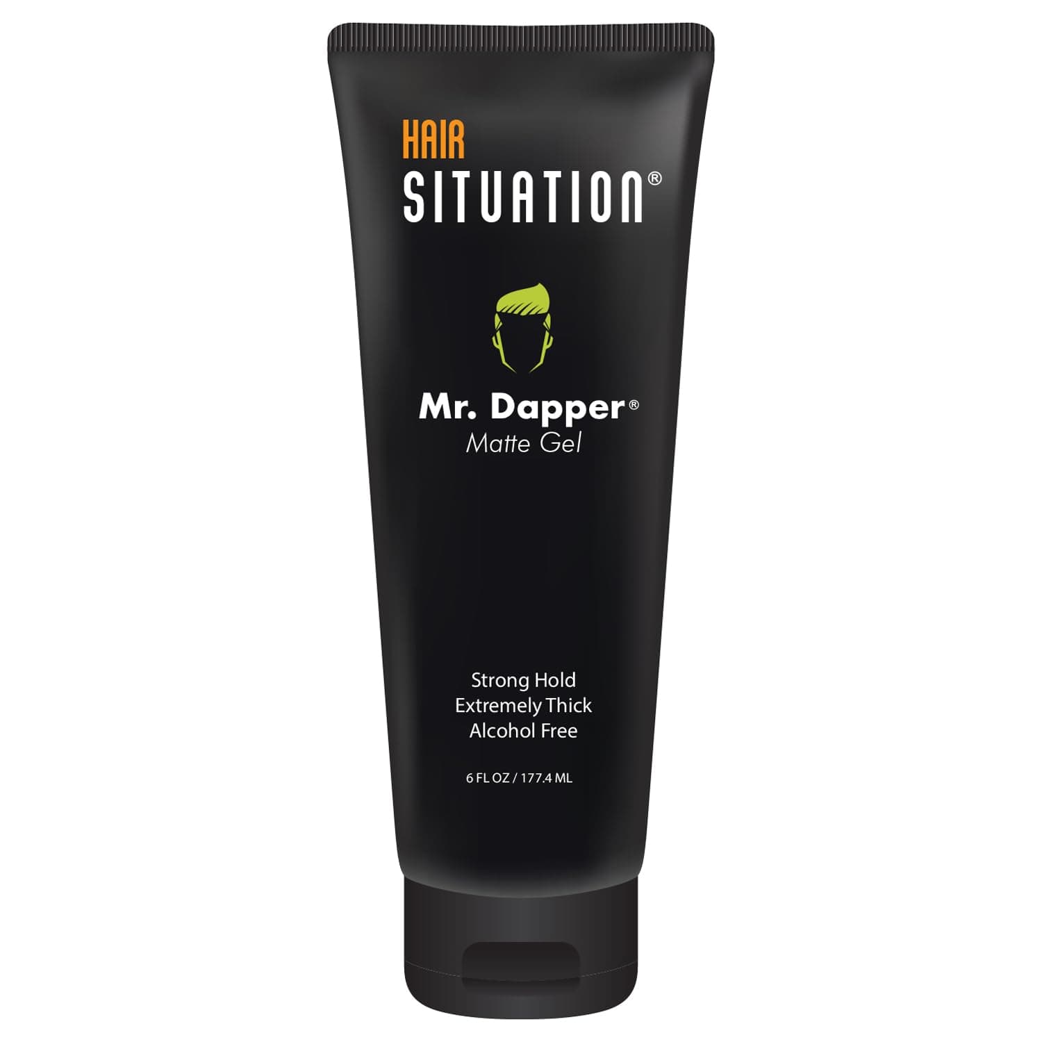 Hair Situation Mr. Dapper Matte Look Strong Hold Styling Hair Gel for Men, Anti-Humidity Shield, Anti-Frizz and Fly Away, Alcohol-Free, No Flake Formula Made with Vitamins to Strengthen Hair, 6 Fl Oz