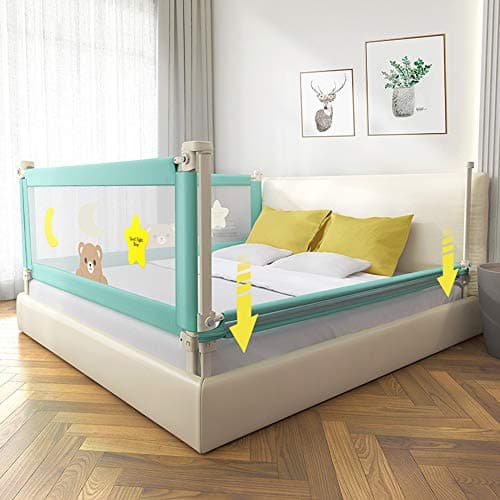 labesto Bed Rail Guard for Toddlers 1 Side (Mint, 59" / 150cm)