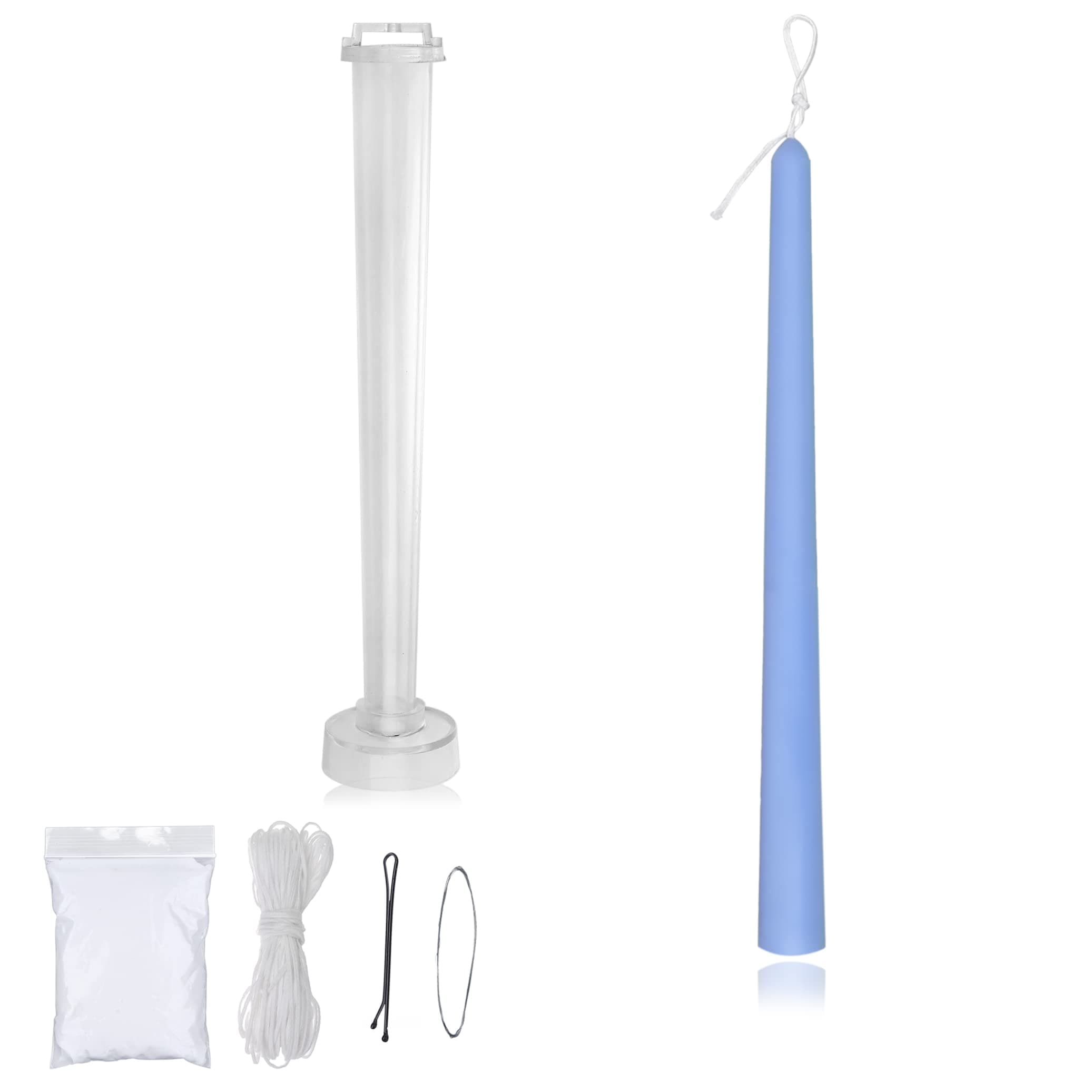 MILIVIXAY Candle Molds Plastic Candle Molds for Making Candles Classic Tall Taper Mold -Height: 9.84 inch,Top Diameter:0.50 inch,Bottom Diameter:0.87 inch