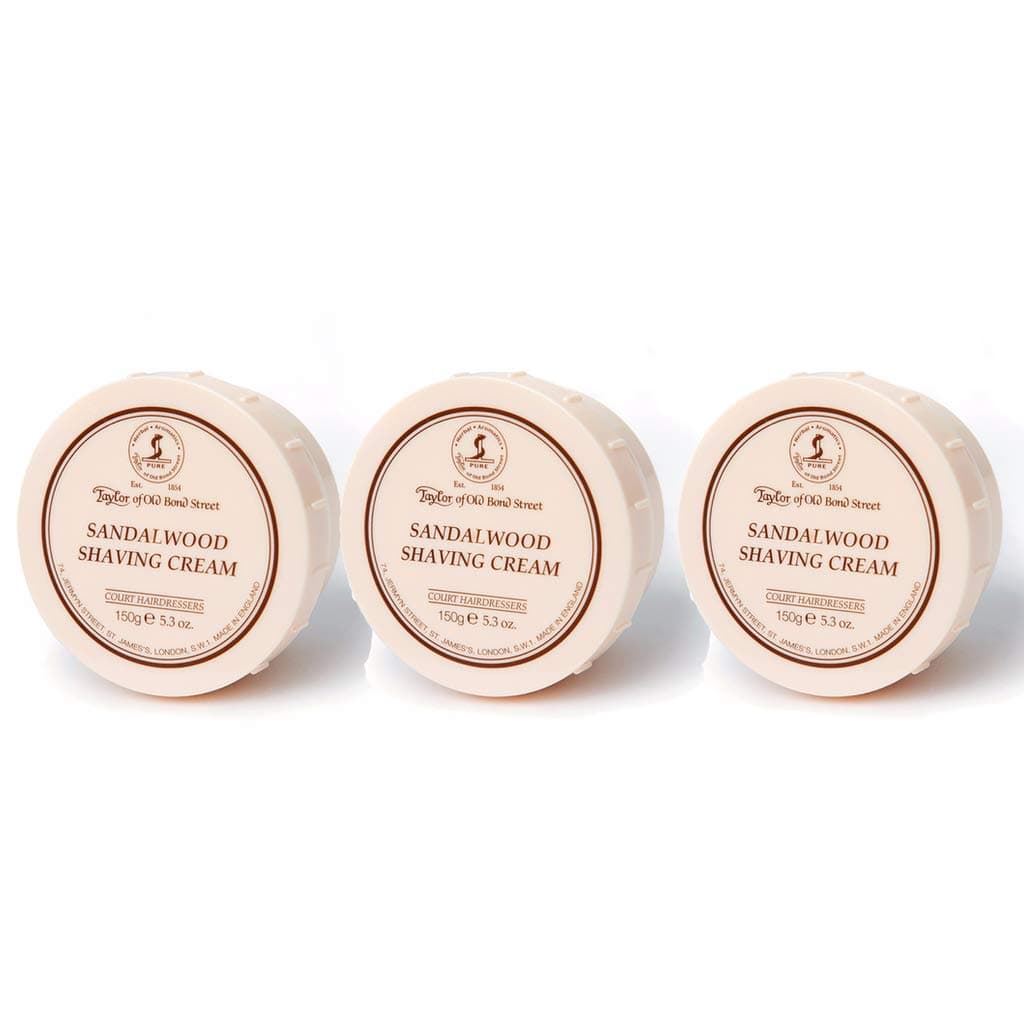 of Old Bond Street Sandalwood Shaving Bowl, 5.3-Ounce Pack of 3 (3)