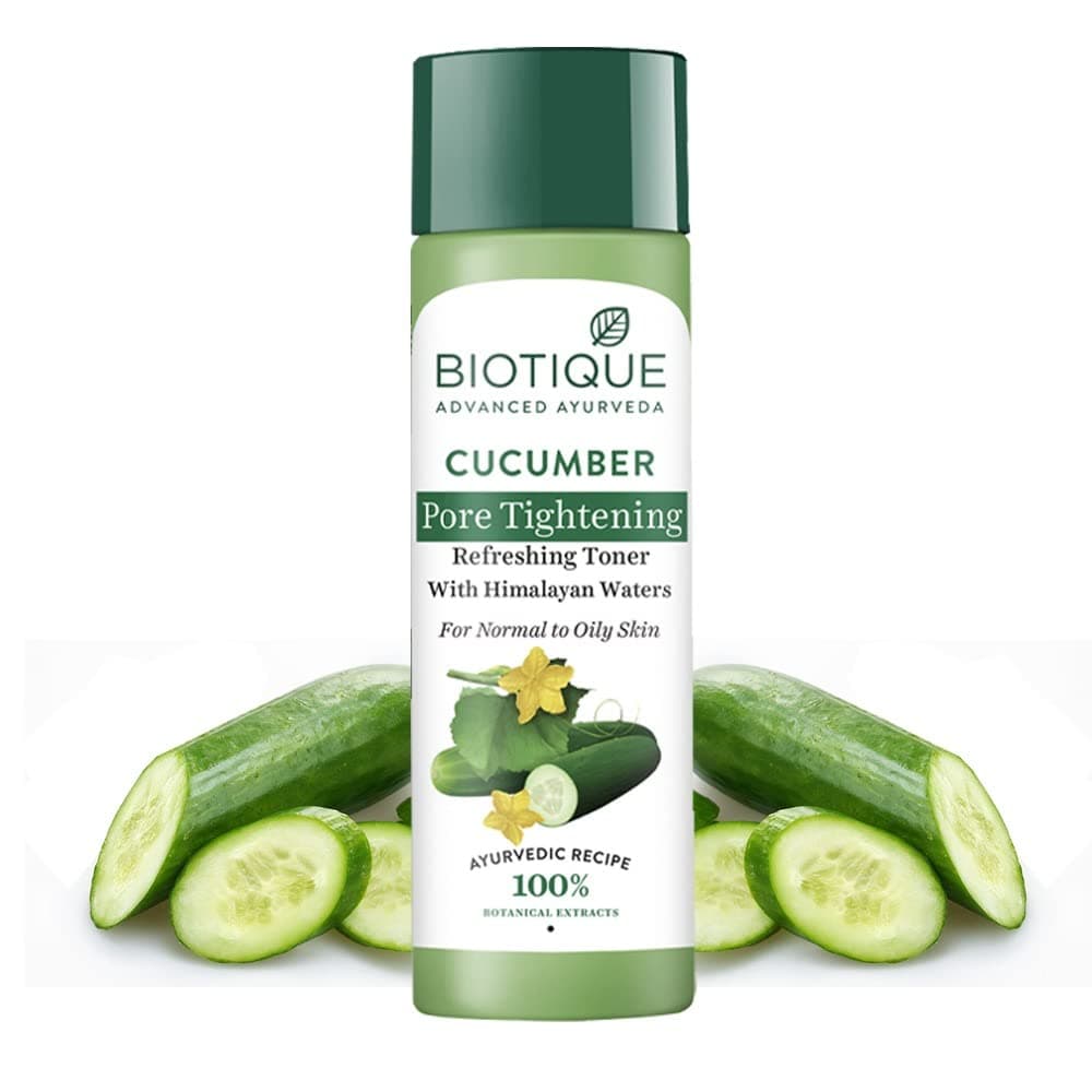 Bio Cucumber Pore Tightening Toner with Himalayan Waters for Normal to Oily Skin -120 ML/ 4.06Fl.Oz. I Help from Harmful Effects of Sun I Berberis aristata, Cucumis sativus