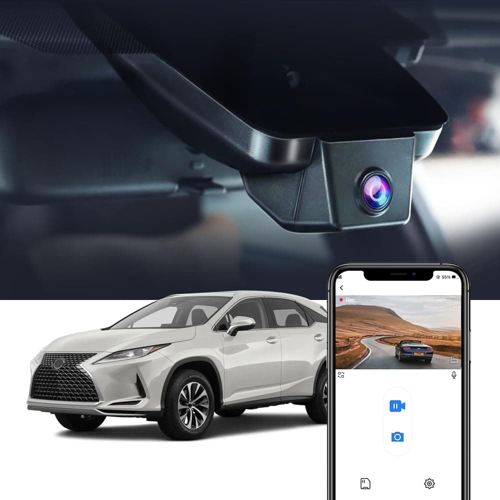 Dash Cam for Lexus RX 350 450 F Sport 350L 450hl Luxury 450h 2016-2022 (Model B), Fitcamx 4K Dedicated Covert Car Camera, UHD Video WiFi, OEM Accessories, Parking Mode, Easy to Install 64 GB Card