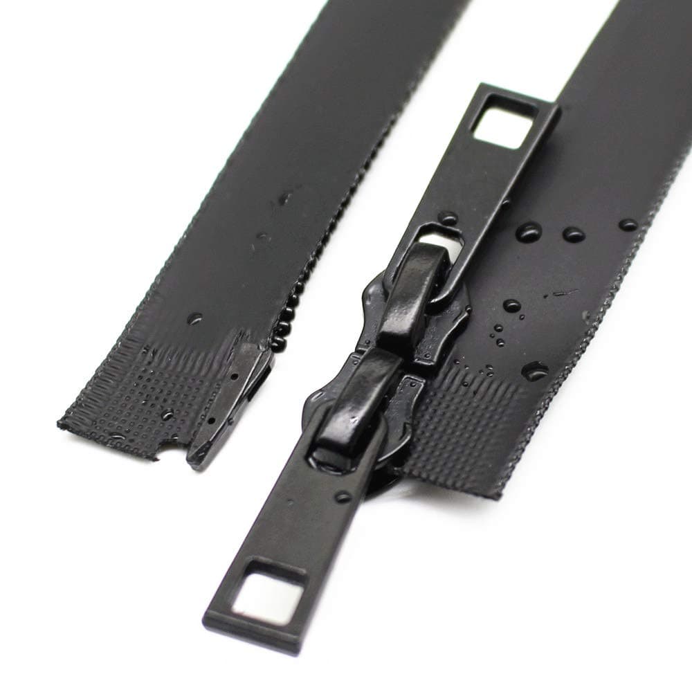 YaHoGa 40 Inch #5 Two Way Separating Waterproof Zippers Black Water Resistant Zippers for Jacket Sewing Coat Down Coats Tailor Craft (40" WP)