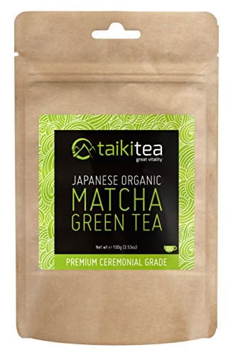 Taiki Tea Ceremonial Premium Grade | 100% Organic Matcha Green Tea Powder 100g Packet | Uji Region