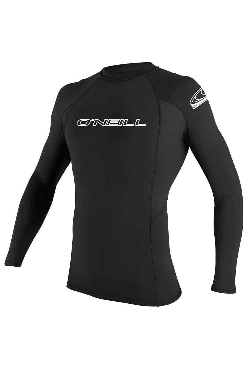 Menโs Basic Skins Long Sleeve Rashguard, UPF 50+ Sun and Rash Protection for Surfing and All Outdoor Activities