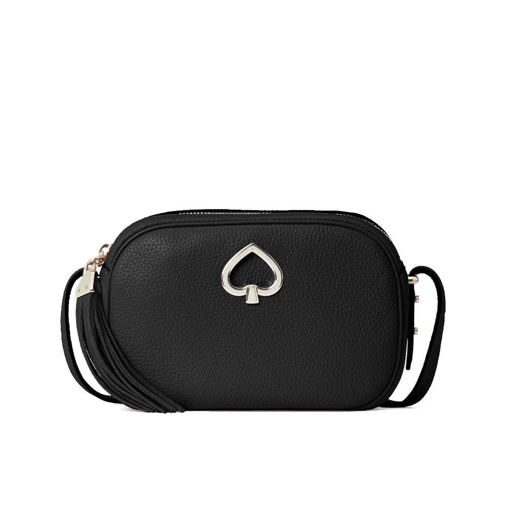 Kate Spade Kourtney Camera Leather Crossbody Bag Purse Handbag style # wkru6817 (one size, Black)