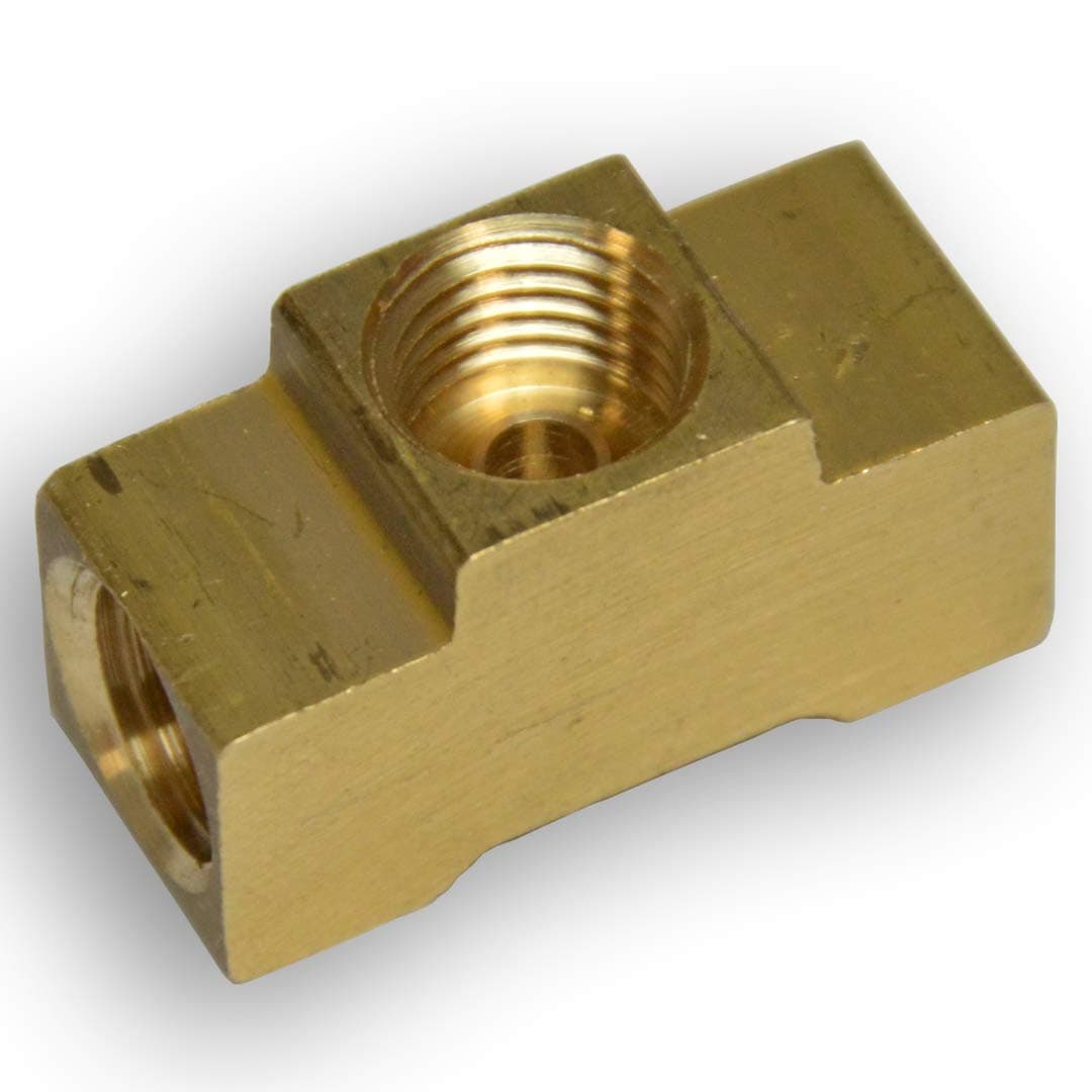 Auto Supplies Direct3-Way Female Brake Line Tee Union Fitting For 3/16 Tube (3/8 - 24 Thread, Inverted Flare)