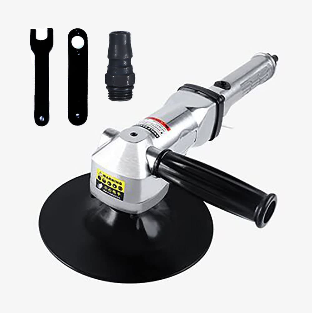 - 7-Inch Pneumatic Sander Heavy Duty Wet Air Sander/Polisher,Lightweight at 5.47 lbs,Adjustable Speed Up to 2500rpm Pneumatic Polisher Hand Sanding Tool
