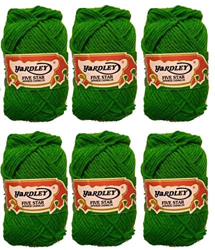 Hand Knitting Needle Art Craft Soft Fingering Oswal Acrylic Wool Yarn Dyed Thread (Light Green) - Pack of 6 Balls