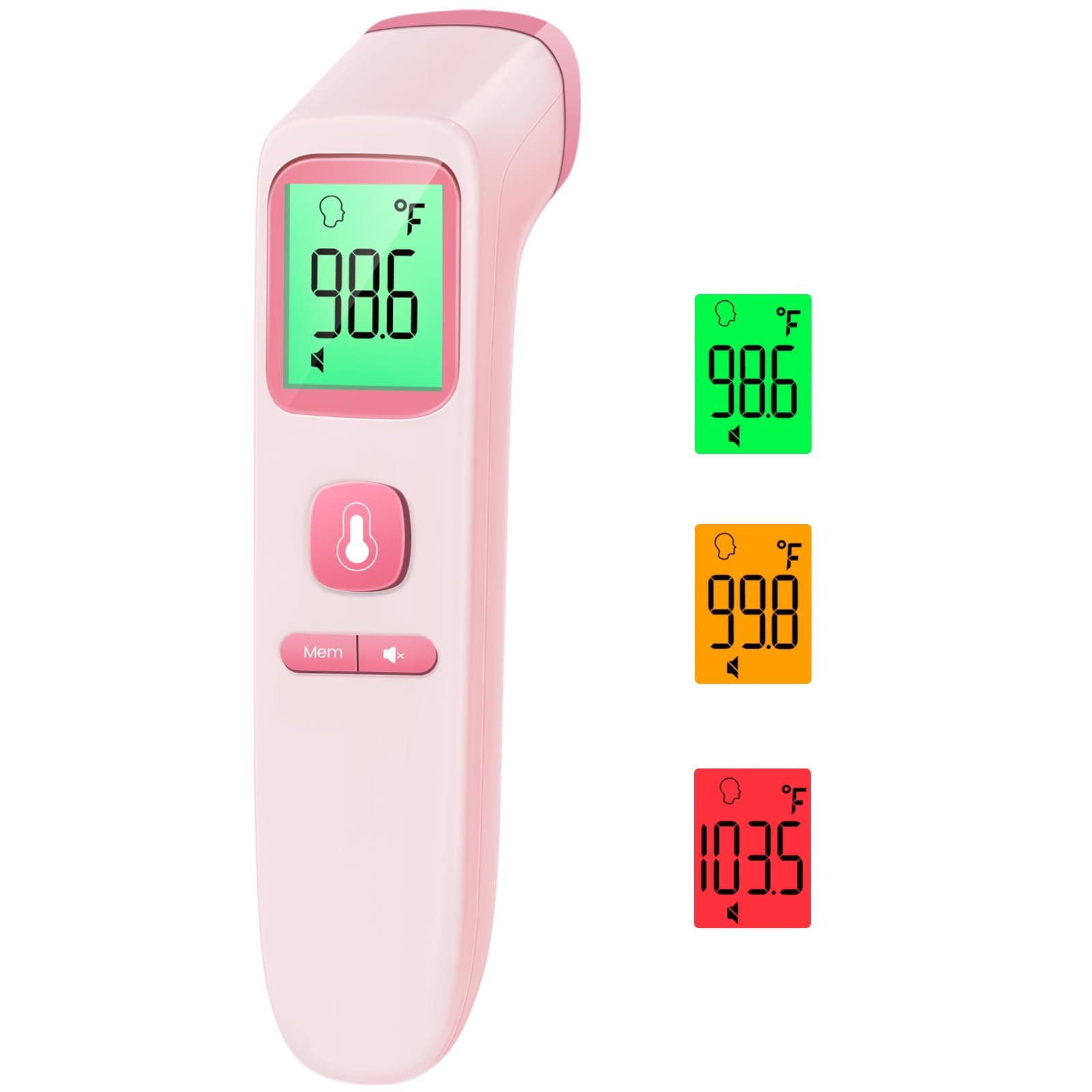 Thermometer for Adults & Children, FSA of Choice, Accurate & Easy to Use Baby Thermometer, 1 Second Result, Silent Mode, Colour Coded Screen (Black)