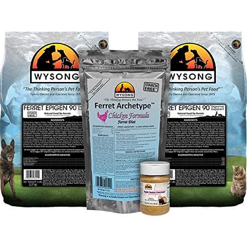 Wysong Ferret Bundle (Two-5 lb. Bags of Ferret Epigen 90 Digestive Support, one-7.5 oz. Bag of Ferret Archetype Chicken, one-3 oz. Bottle of Ferret Omega-3 Spectrum)