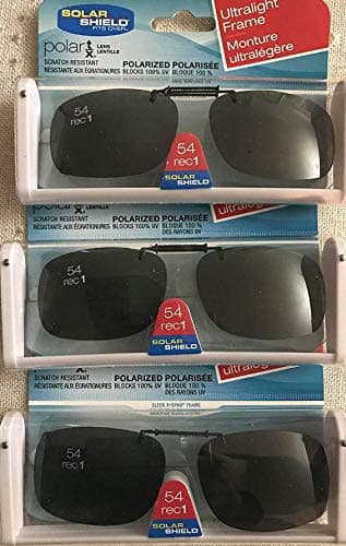 3 Solar Shield Clip-on Sunglasses Size 54 rec 1 Frameless Ultralight New