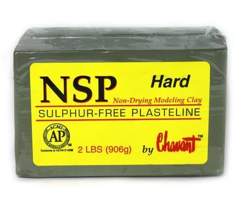 Chavant NSP Hard - 2 Lbs. Professional Oil Based Sulfur Free Sculpting Clay - Green