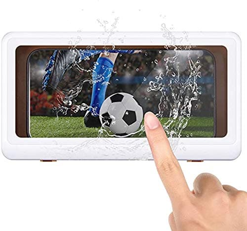 GVMIT Waterproof Wall mount Shower Phone Holder Touch Screen Anti-fog Adhesive Phone Case for Bathroom Kitchen and Shower