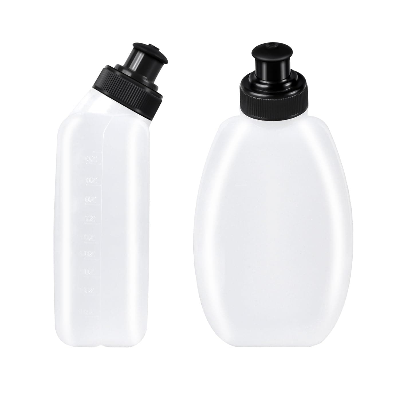 2x10 oz BPA-Free Water Bottles for the Running Hydration Belt , Fuel Belts . Replacement Bottle Set for Marathon, Walking, Hiking, Cycling, Trail, Skiing (2 PACK)
