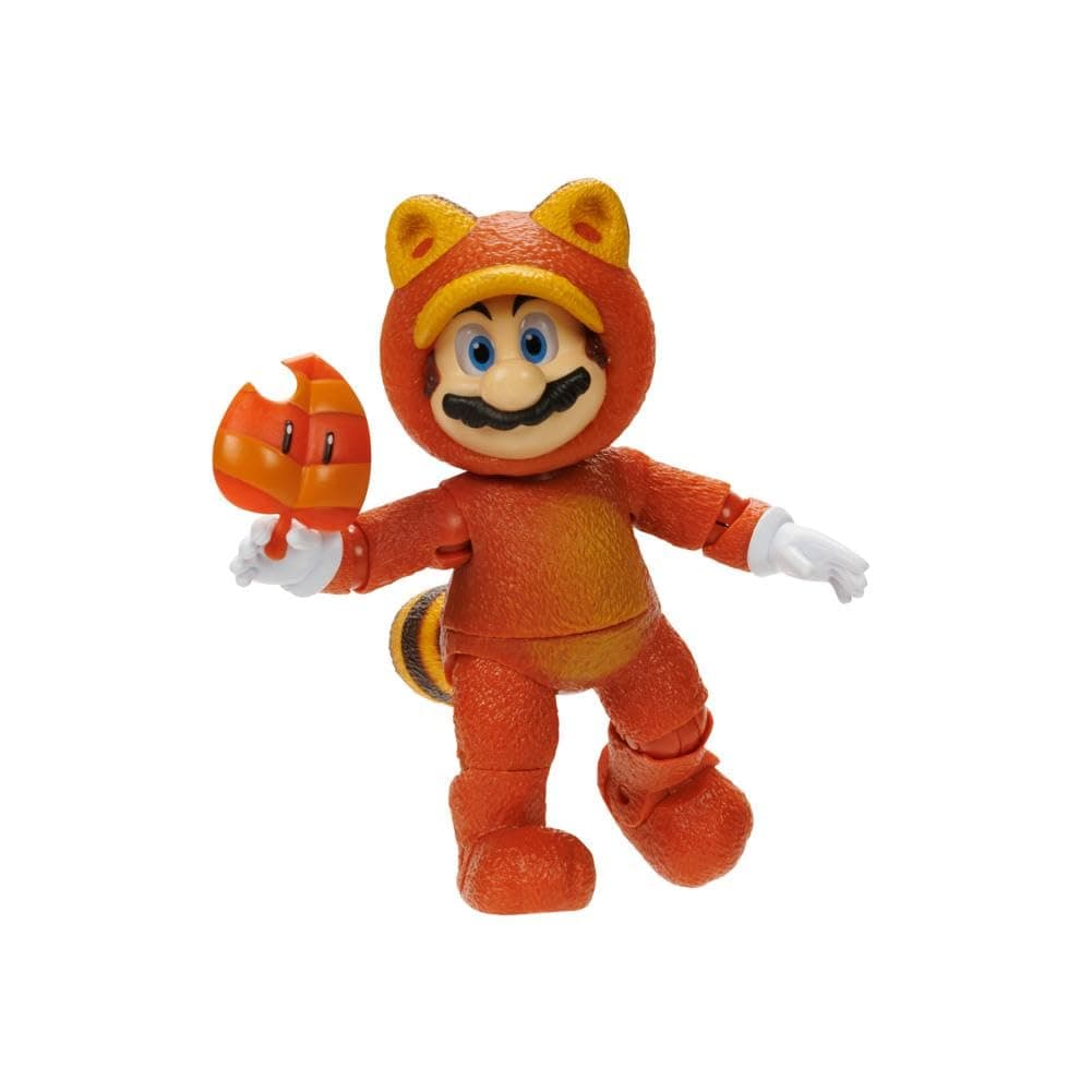 5 Inch Action Figures Series 2 – Tanooki Mario Figure with Leaf Accessory