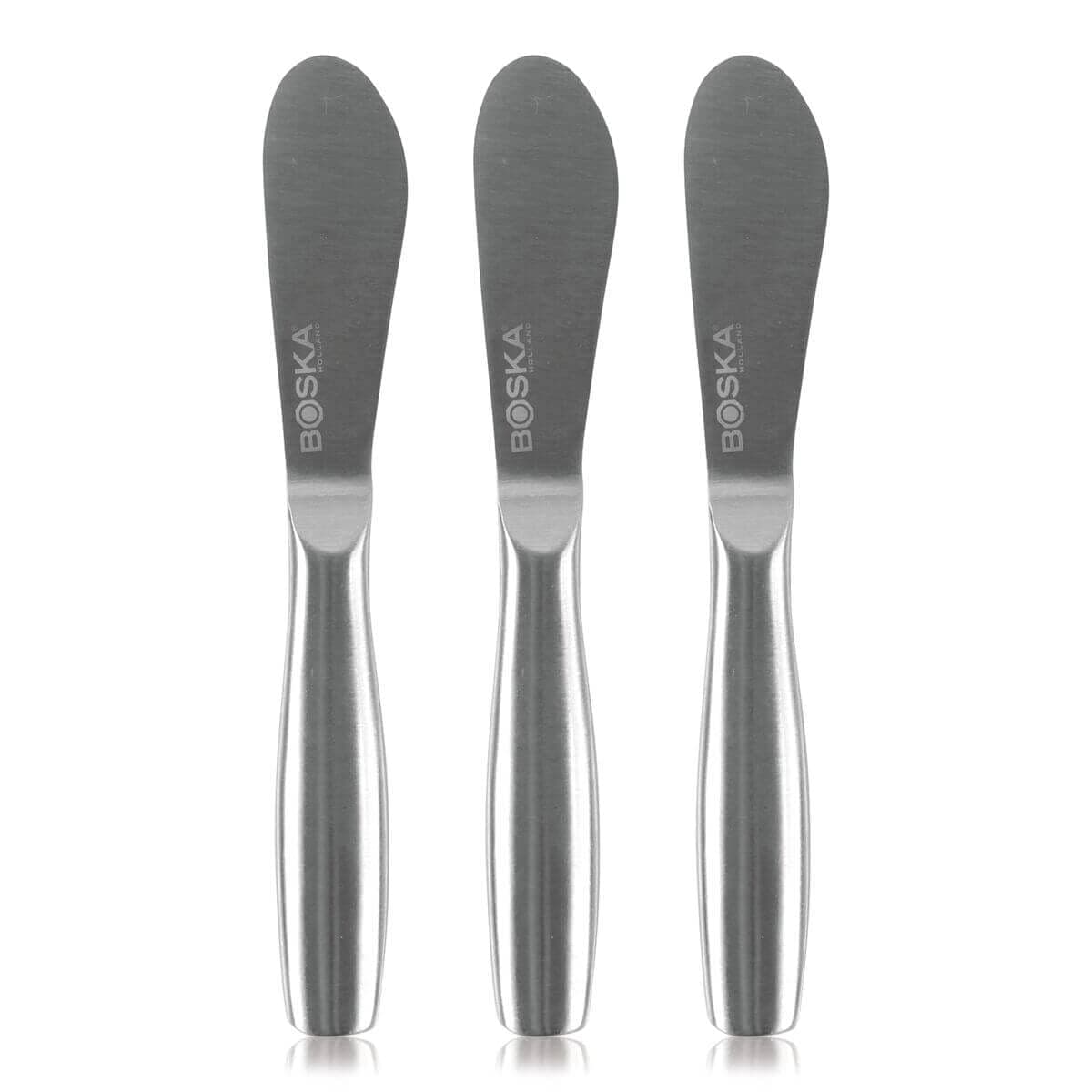 BOSKA Cheese Spreading Knives Mini Copenhagen – 3 Stainless Steel Cheese Spreaders for Butter, Soft Cheese & Appetizers – Elegant Butter Knife Set for Cheese Boards & Entertaining