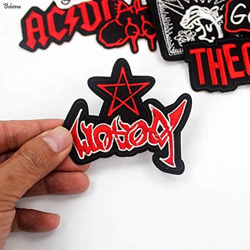 25pcs Bank Rock Music Patches Mixed Band Rock Music Patches Embroidered Badge Punk Hippie Clothes Stickers Iron on for Clothes Jacket Jeans Applique